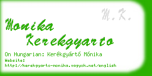 monika kerekgyarto business card